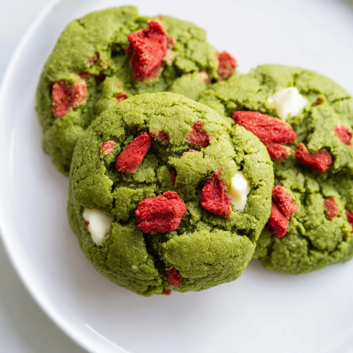 Strawberry Matcha Cookies