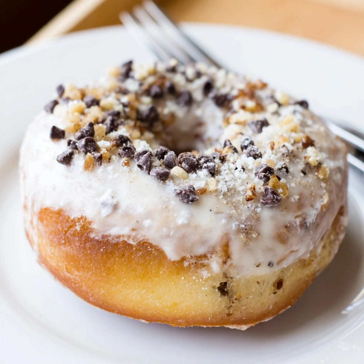 Light, fluffy Banana Donuts drizzled in vanilla glaze, ready for sharing