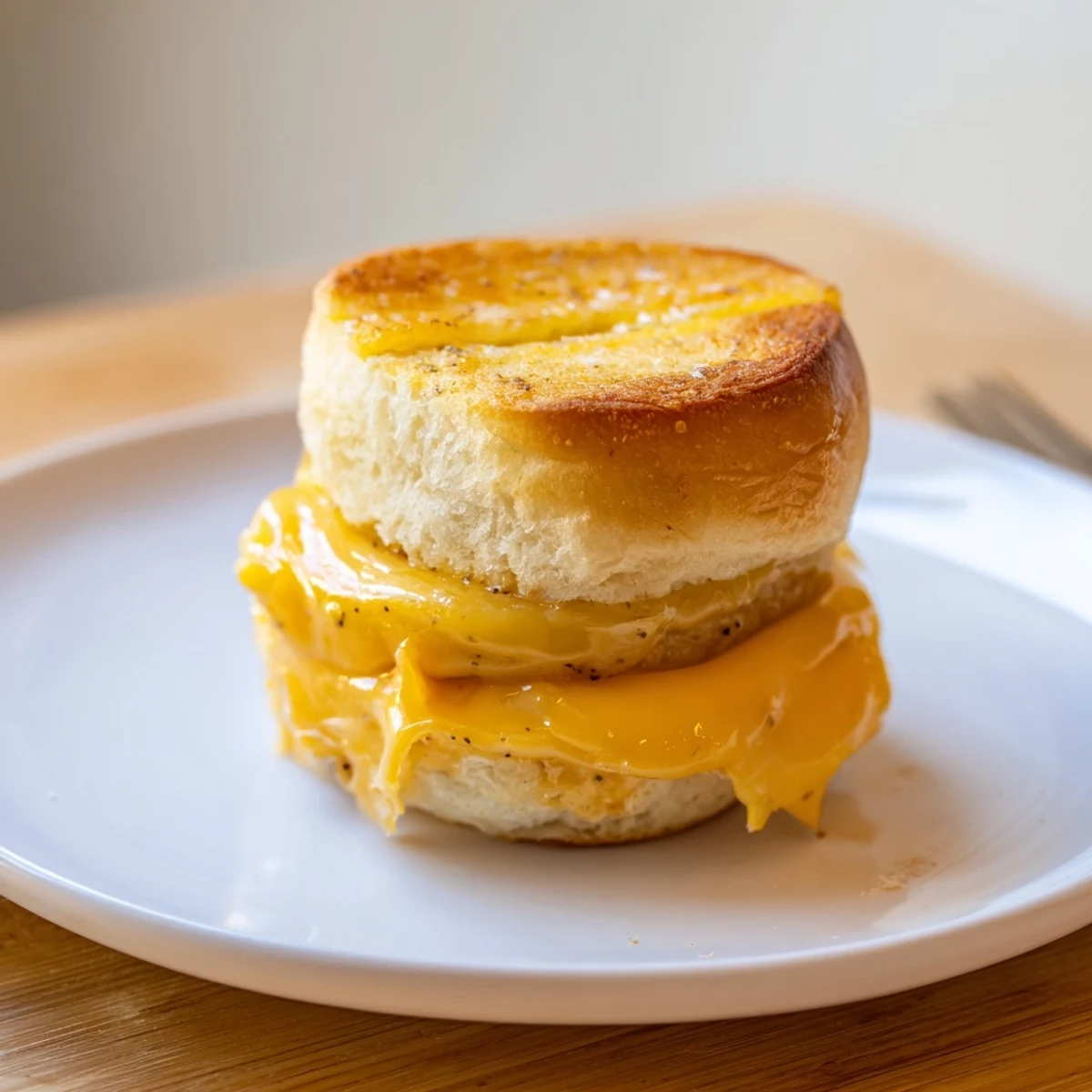 Party-ready Mini Grilled Cheese Hawaiian Rolls brushed with honey-mustard, served hot