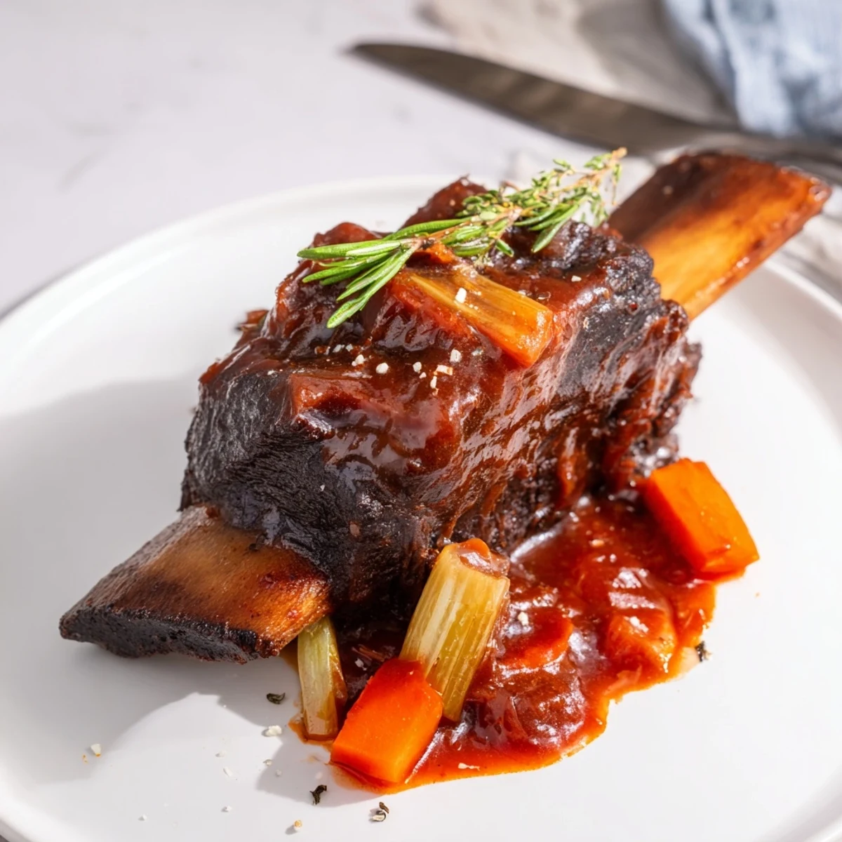 Red wine gravy, aromatic herbs, and tender meat, Slow Cooker Beef Short Ribs