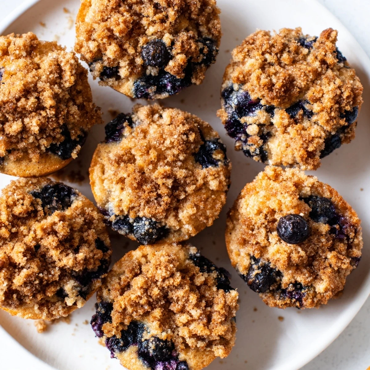 Golden blueberry muffin cookies bursting with juicy fruit and crumbly sweet topping