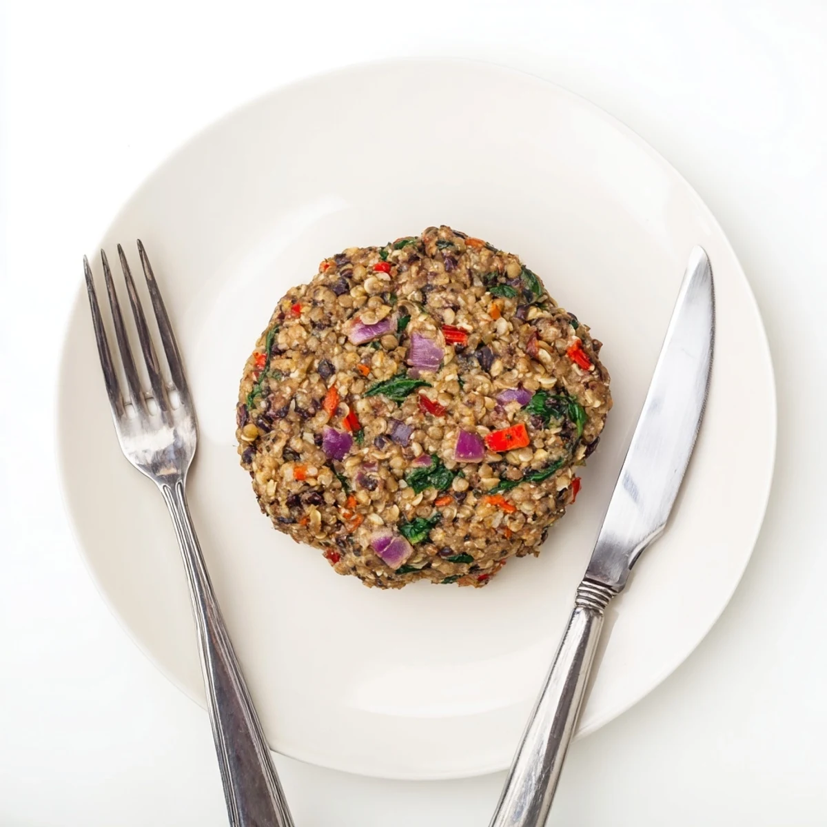 Golden brown veggie burger recipe served on a toasted bun with fresh lettuce and ripe tomato slices