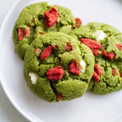 Strawberry Matcha Cookies