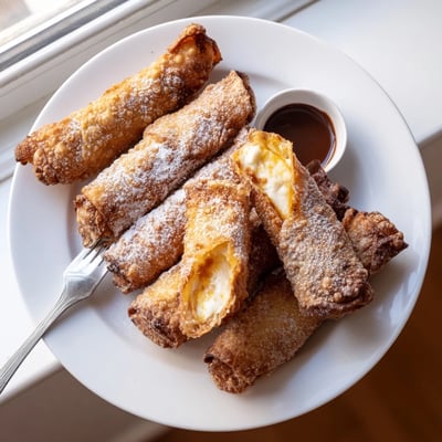 Crispy Cheesecake Egg Rolls